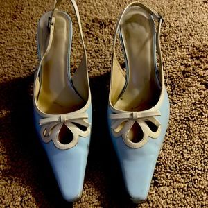 Light Blue Slingback Pumps